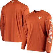 Columbia Men's Columbia Texas Orange Texas Longhorns Terminal Tackle Omni-Shade Raglan Long Sleeve T-Shirt