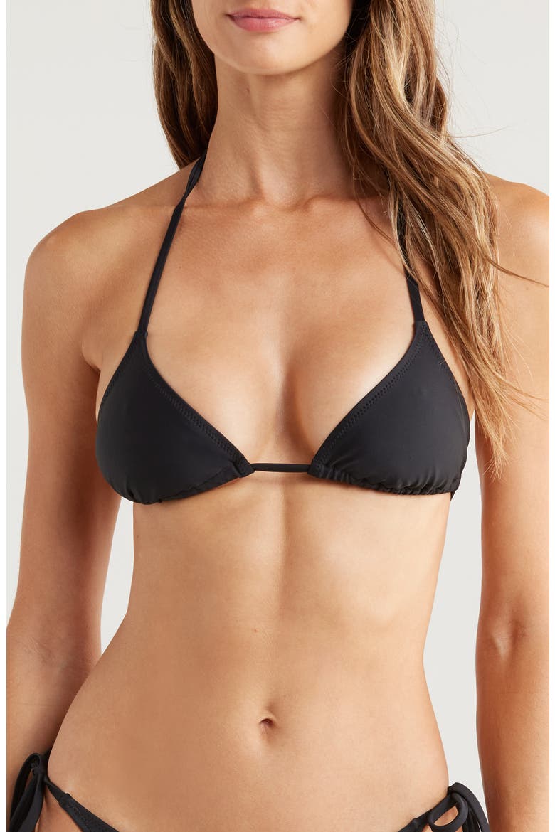 The Iris Triangle Bikini Top, Main, color, NOIR