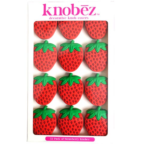 Decorative Knob Covers Strawberry 12 pack