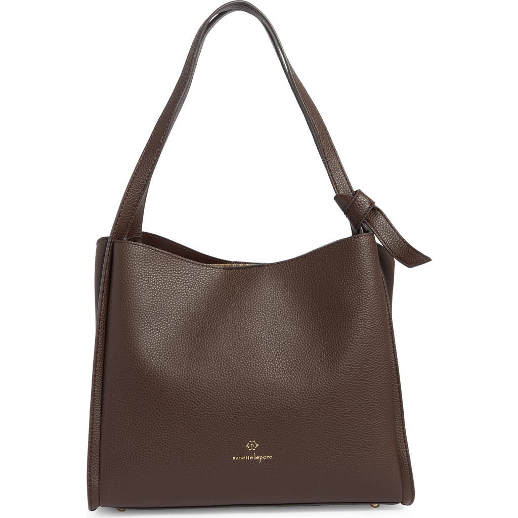 Nanette Lepore Ariana Triple Section Shoulder Bag In Brown