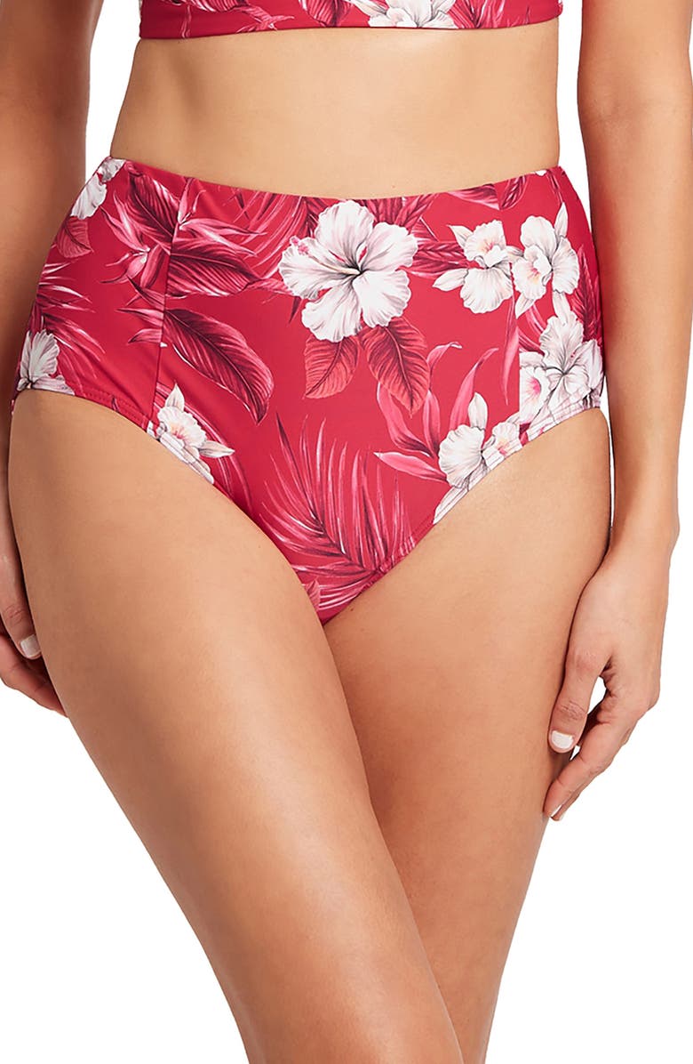 Sea Level Tropicale High Waist Bikini Bottoms, Main, color,