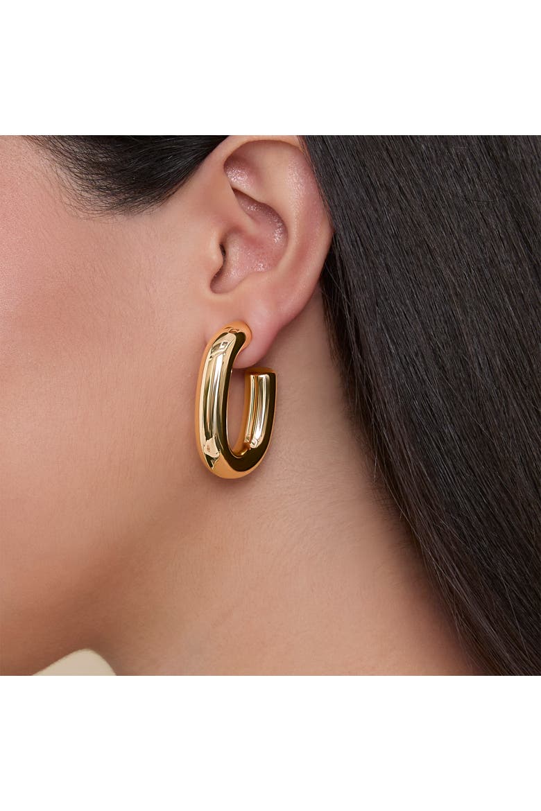Gold-Tone Hoop Earring Set, Alternate, color, Gold