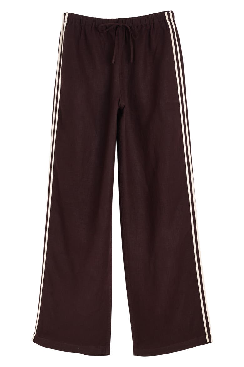 Pull-On Linen Pants, Alternate, color, COCOA