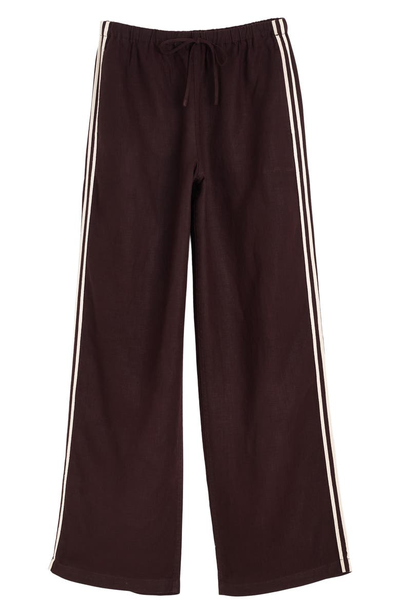 Madewell Pull-On Linen Pants, Alternate, color, Cocoa