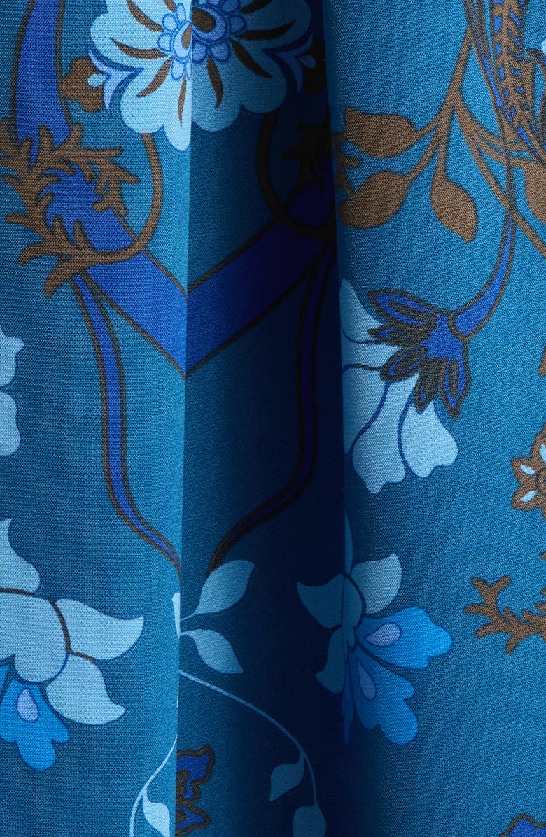 SUGARLIPS Palmate Pleated Midi Skirt, Alternate, color, Teal-Blue