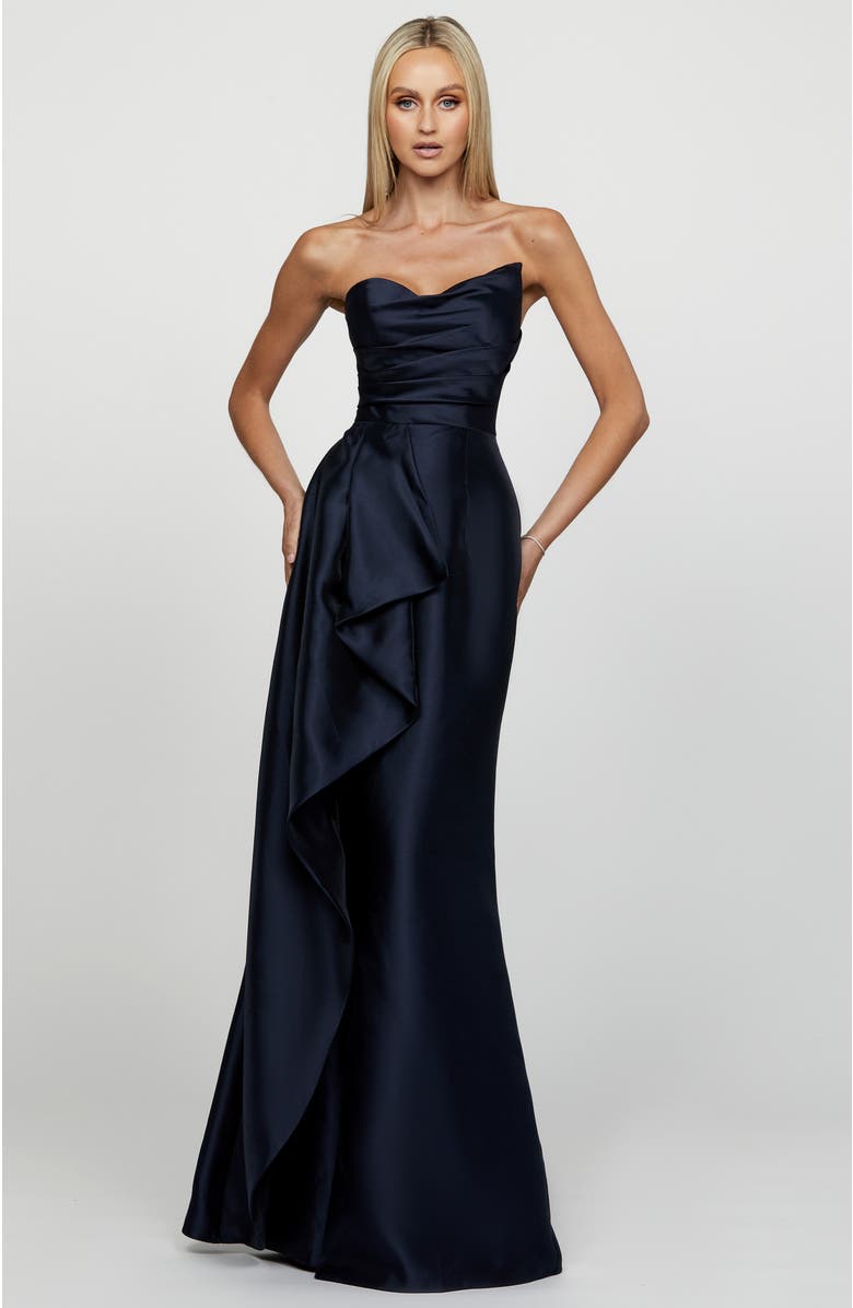 Bariano Kasery Asymmetric Gown, Alternate, color, 