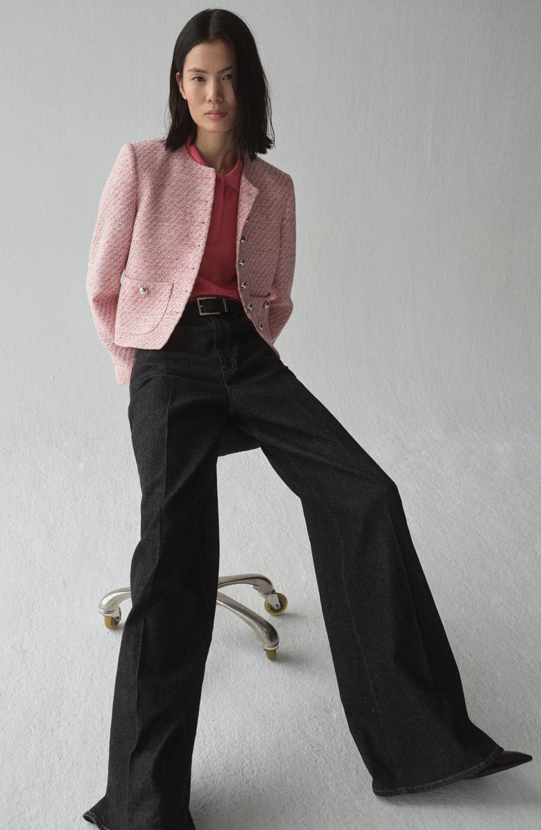 MANGO Tweed Jacket, Alternate, color,