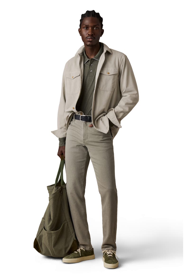 Cotton Stretch Corduroy Button-Up Overshirt, Alternate, color, TUNDRA STONE