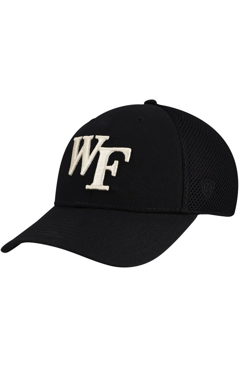 TOP OF THE WORLD Men's Top of the World Black Wake Forest Demon Deacons Spacer Flex Hat, Alternate, color, Black
