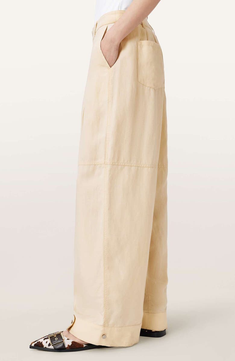 AllSaints Sherell Wide Leg Pants, Alternate, color, Ecru
