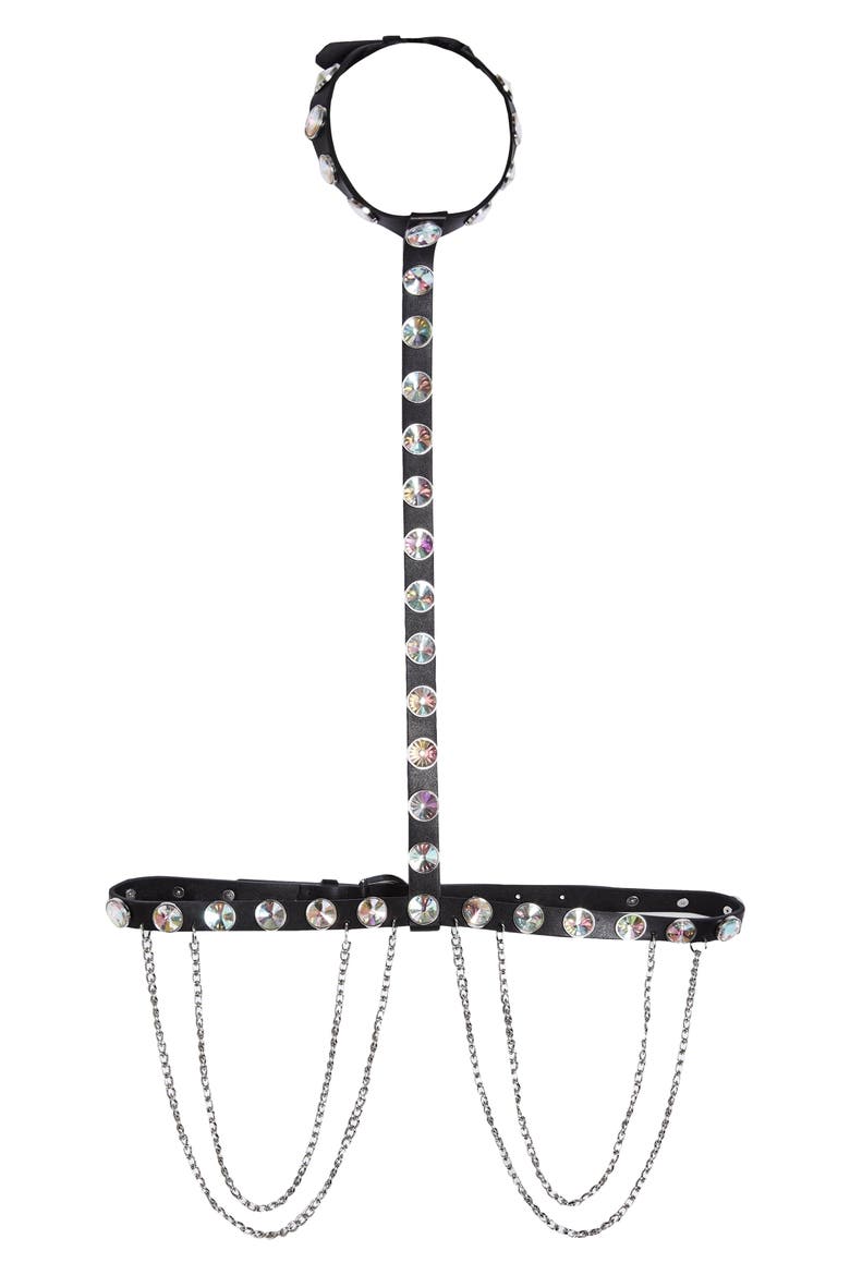 Jewel Body Harness, Main, color, BLACK