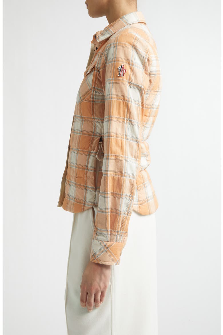 Nangy Quilted Shirt Jacket, Alternate, color, ORANGE CHECK