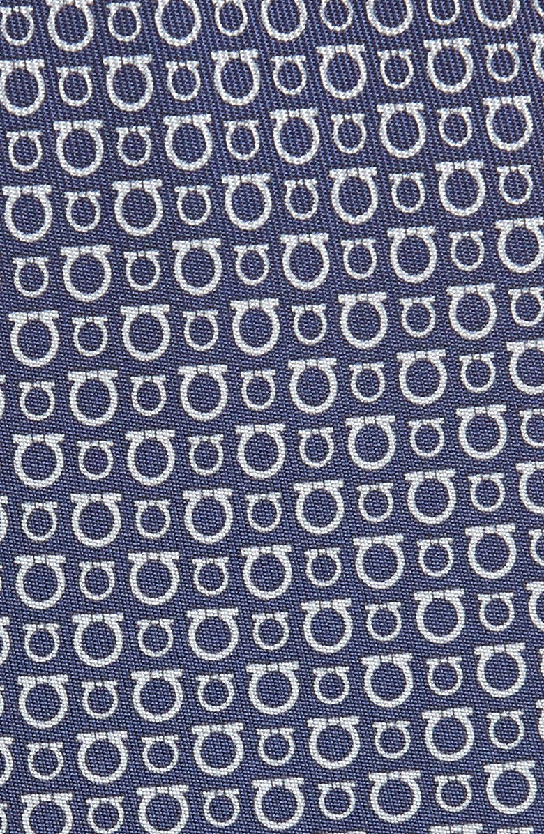 FERRAGAMO Ivory Print Silk Tie, Alternate, color, 