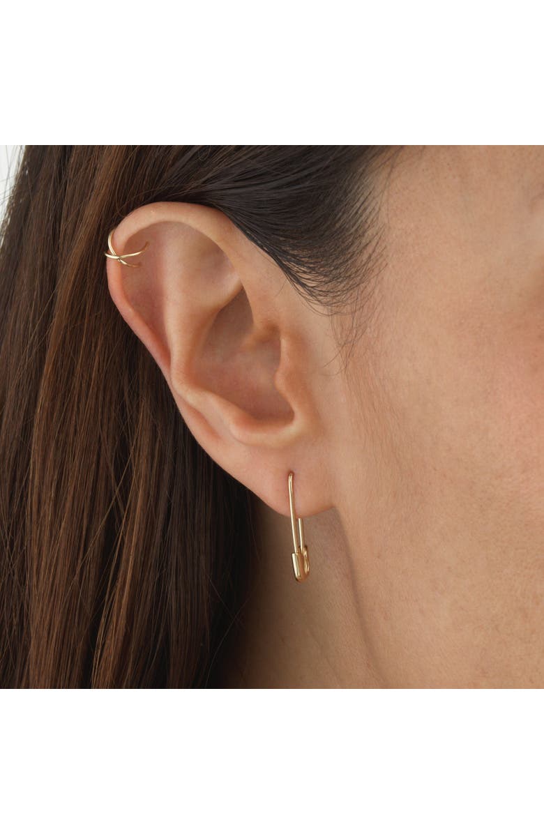 BY ADINA EDEN Safety Pin Earring 14K, Alternate, color, 