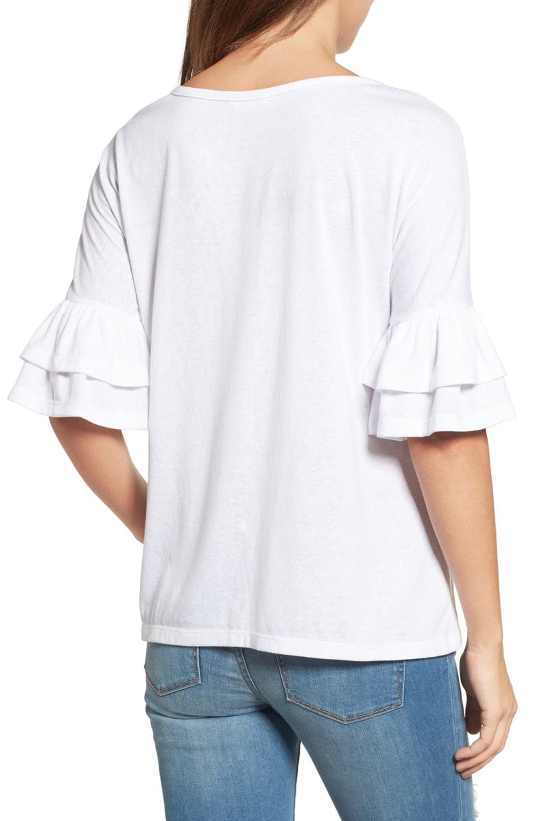 Caslon<sup>®</sup> Tiered Bell Sleeve Tee, Alternate, color,