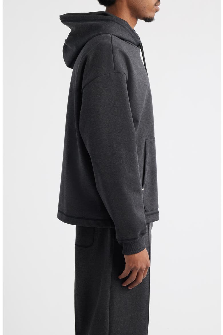 Dineo Logo Patch Hoodie, Alternate, color, MED GREY