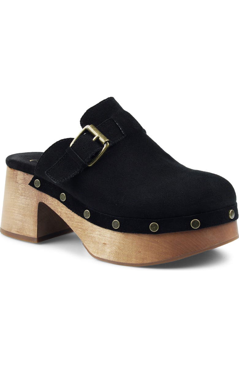 Candie's Booyah Platform Clog, Main, color, Black Suede