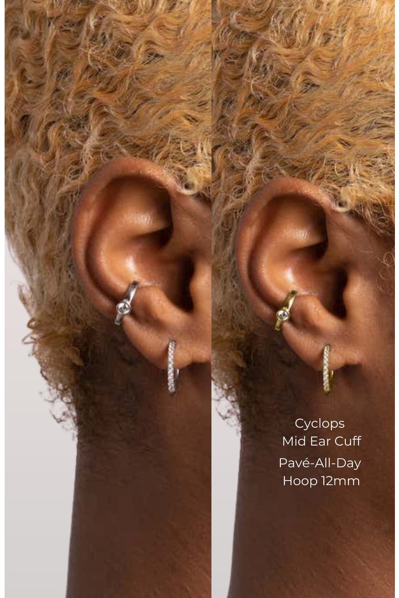 Wide Cyclops Mid Ear Cuff, Alternate, color, Silver