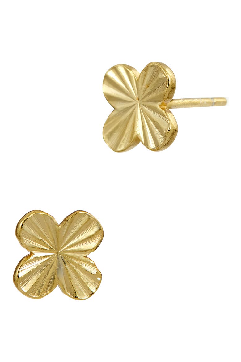 Textured Petite Stud Earrings, Main, color, YELLOW