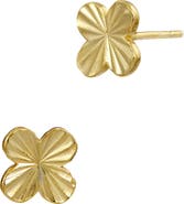 SAVVY CIE JEWELS Textured Petite Stud Earrings