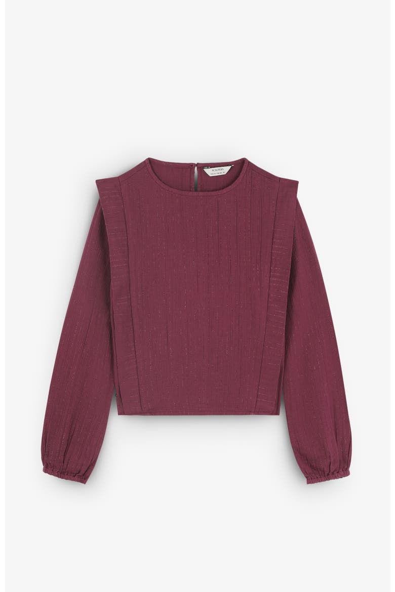 Stripeslurexblouse Girls, Main, color, Burgundy