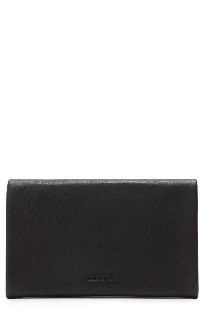 AllSaints Harluna Leather Bifold Wallet, Main, color,