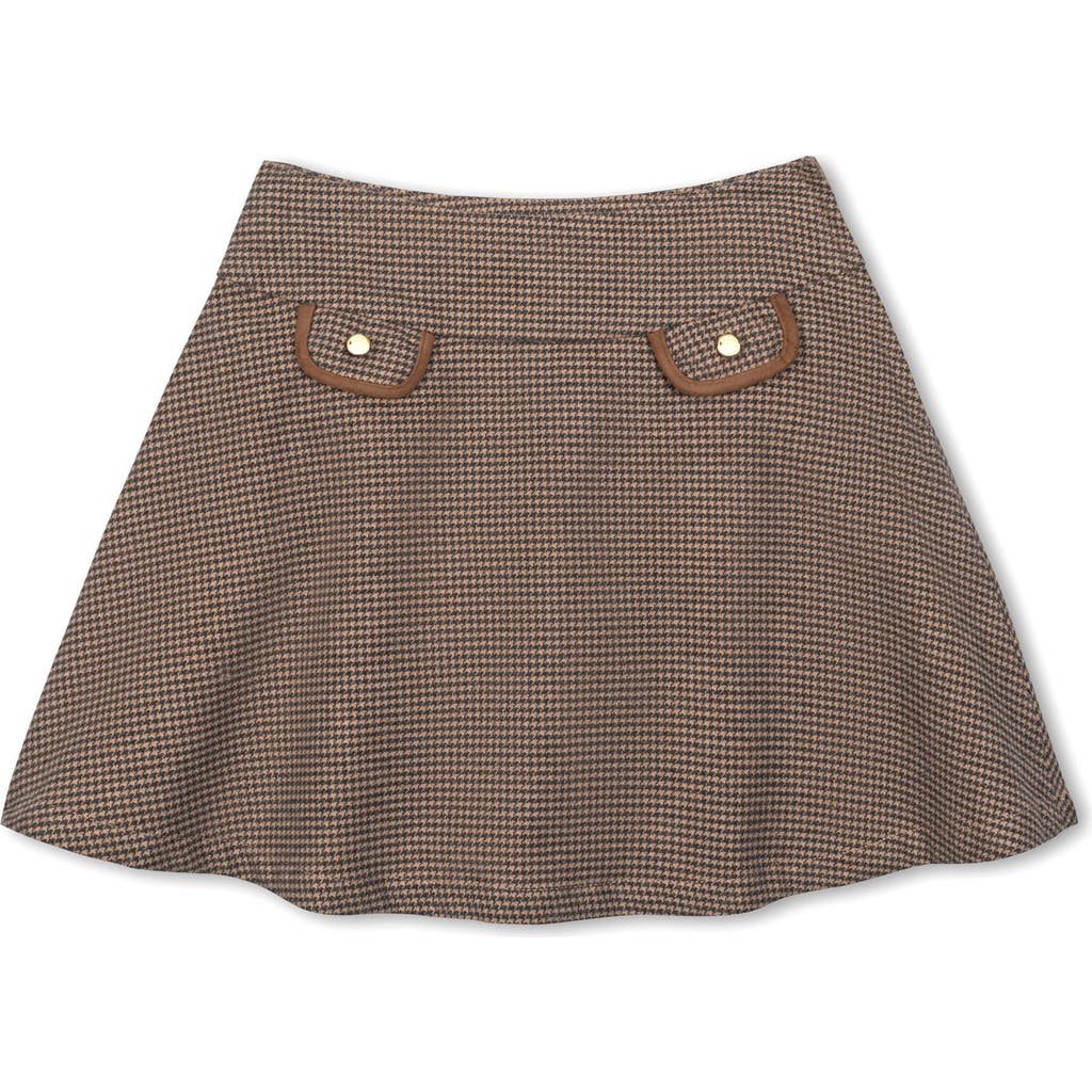 Hope & Henry Kids' Organic Circle Skirt With Pocket Detail In Brown