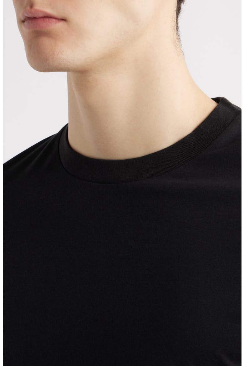 Short Sleeve Light Cotton Tee, Alternate, color, BLACK