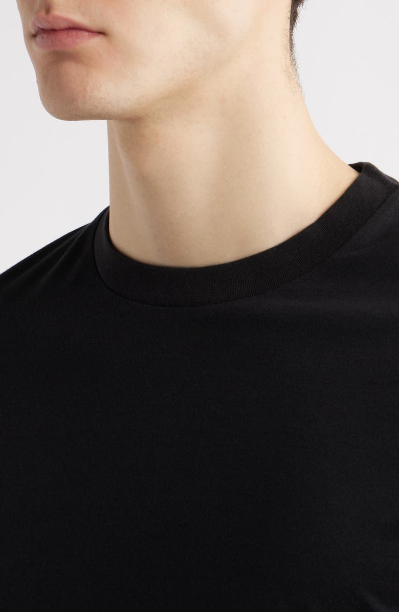 FRAME Short Sleeve Light Cotton Tee, Alternate, color, Black