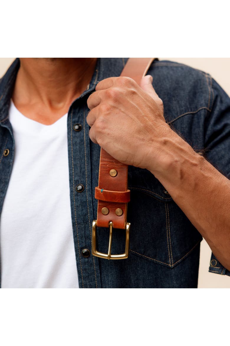 The Companion Horween Leather Belt, Alternate, color, English Tan