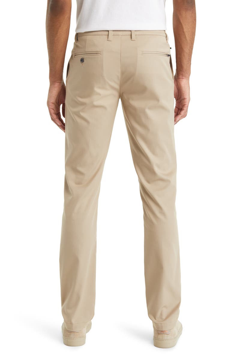 Vintage 1946 Flat Front Slim Straight Leg Performance Twill Pants, Alternate, color, Tan