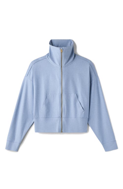 Rhone Atmosphere Crop Zip Sweatshirt In Blue