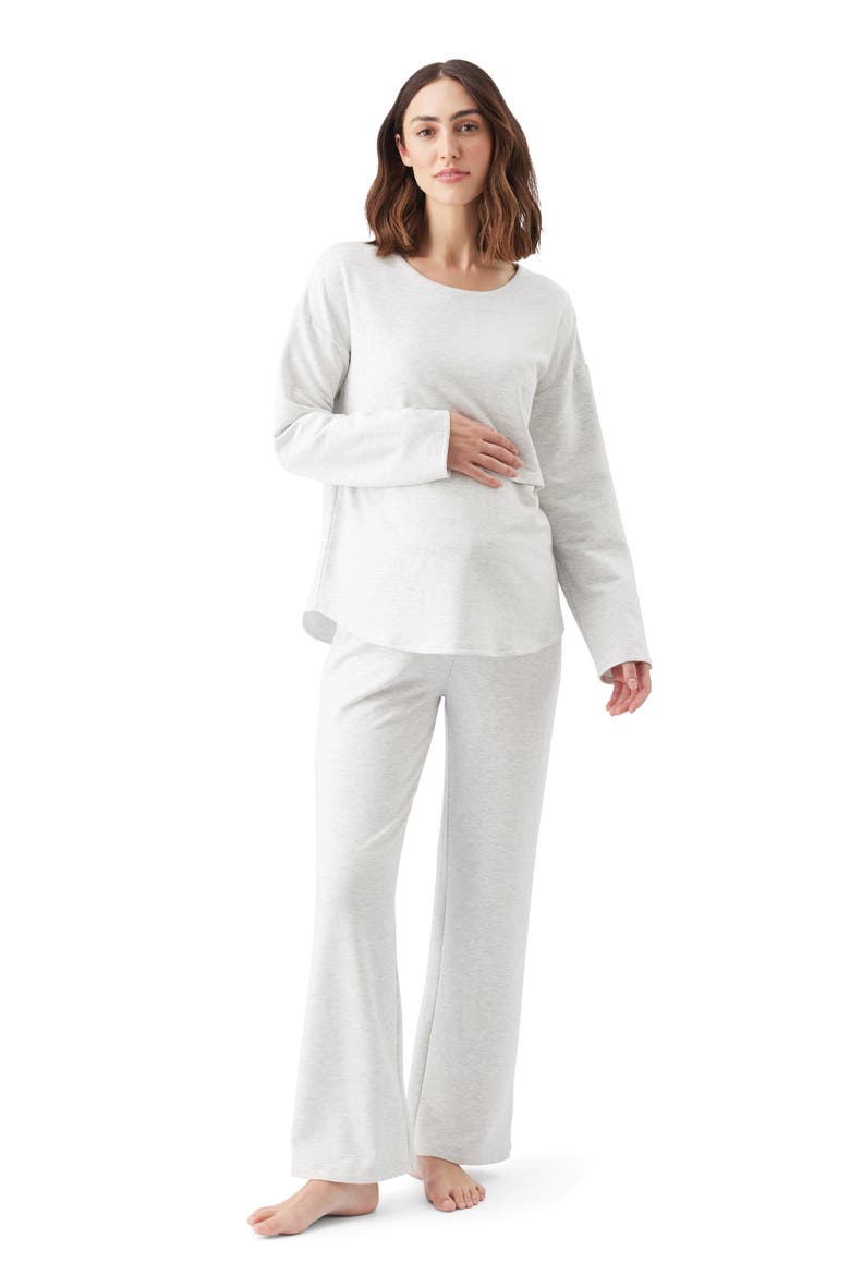 Super Soft Nursing Top, Alternate, color, Silver Marle