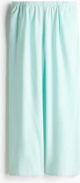 H&M Wide Linen-blend Trousers