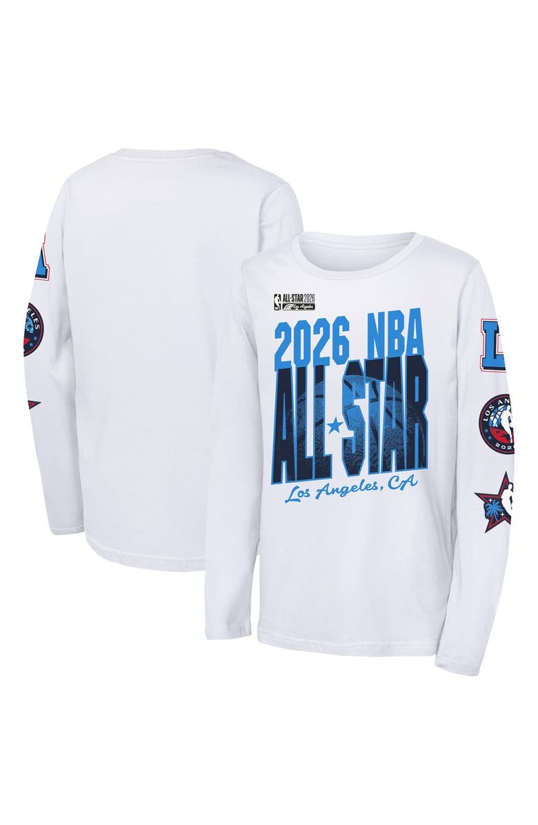 Outerstuff Youth Outerstuff White 2026 NBA All-Star Game Long Sleeve T-Shirt, Main, color, White