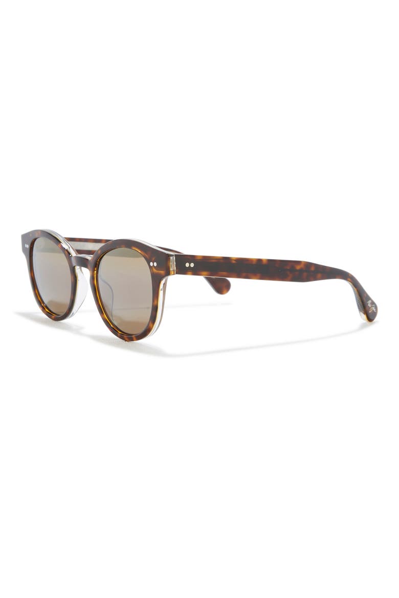 49mm Core Round Polarized Sunglasses, Alternate, color, TORTOISE TORTOISE BRONZE