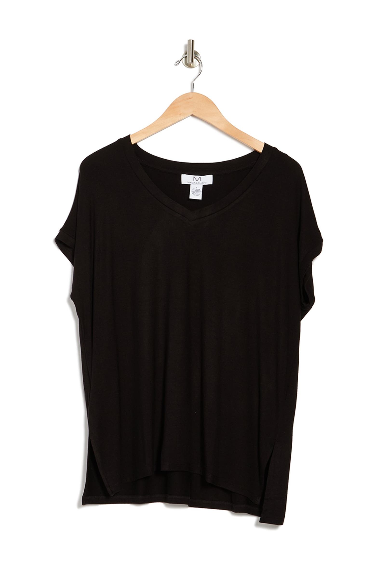 Server Rack Side Vent M Magaschoni Dolman Sleeve Side Vent V-Neck Shirt (Women) | Nordstromrack