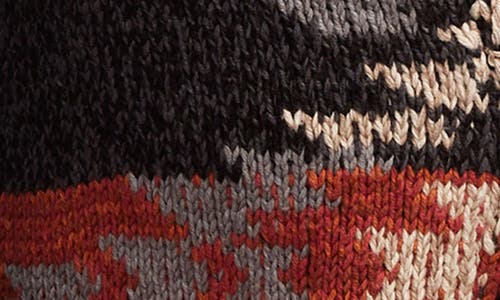 Lucky Brand Intarsia Blanket Cotton Shawl Collar Cardigan In Multi