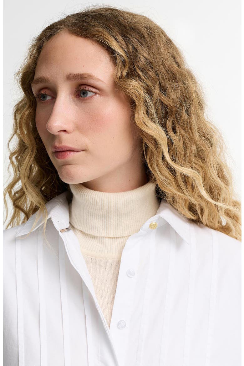 Adalyn Pintuck Cotton Shirt, Alternate, color, WHITE
