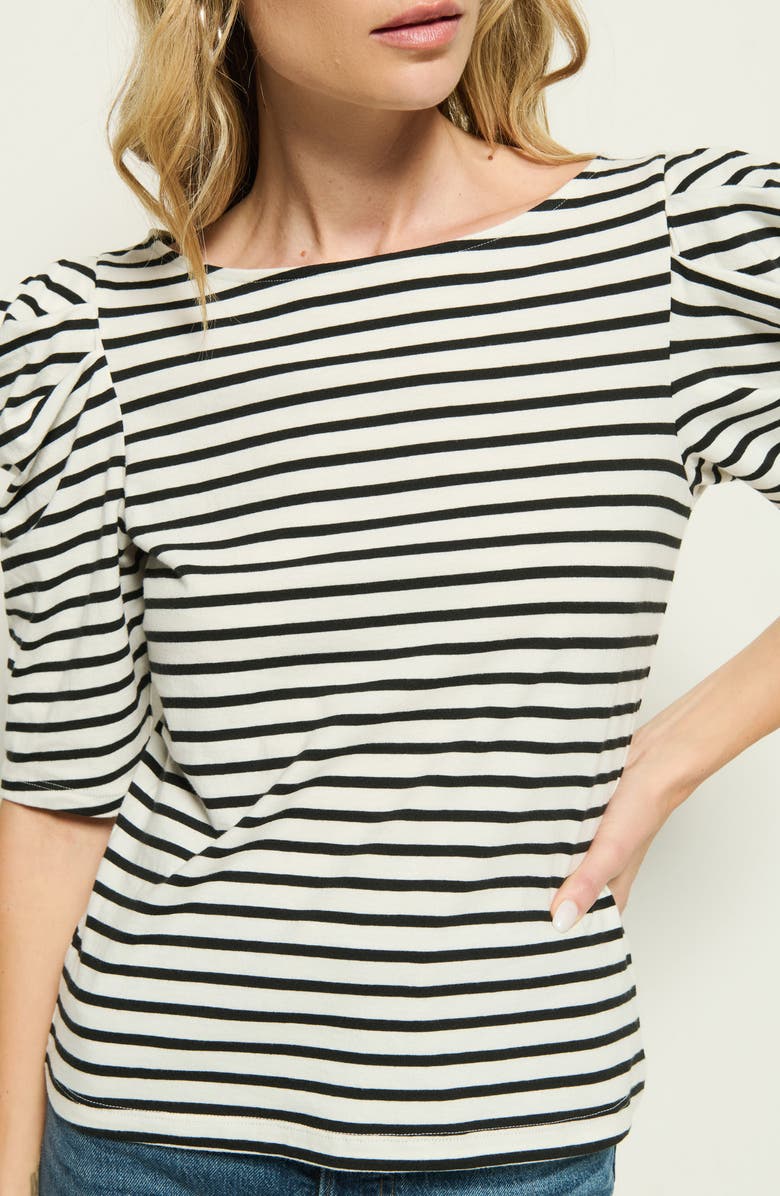 Nation LTD Emery Stripe Boat Neck Top, Alternate, color, Cross Walk Stripe