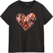 Desigual Heart Cotton Graphic T-Shirt