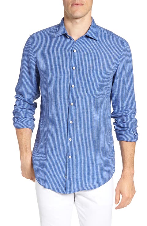 Warwick Junction Stripe Linen Sport Shirt