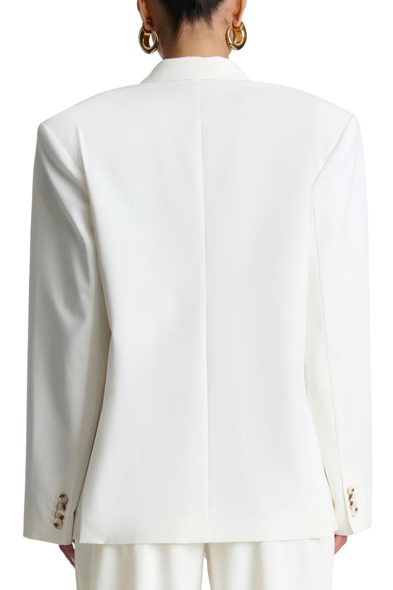 Double Breasted Oversize Blazer, Alternate, color, WHITE
