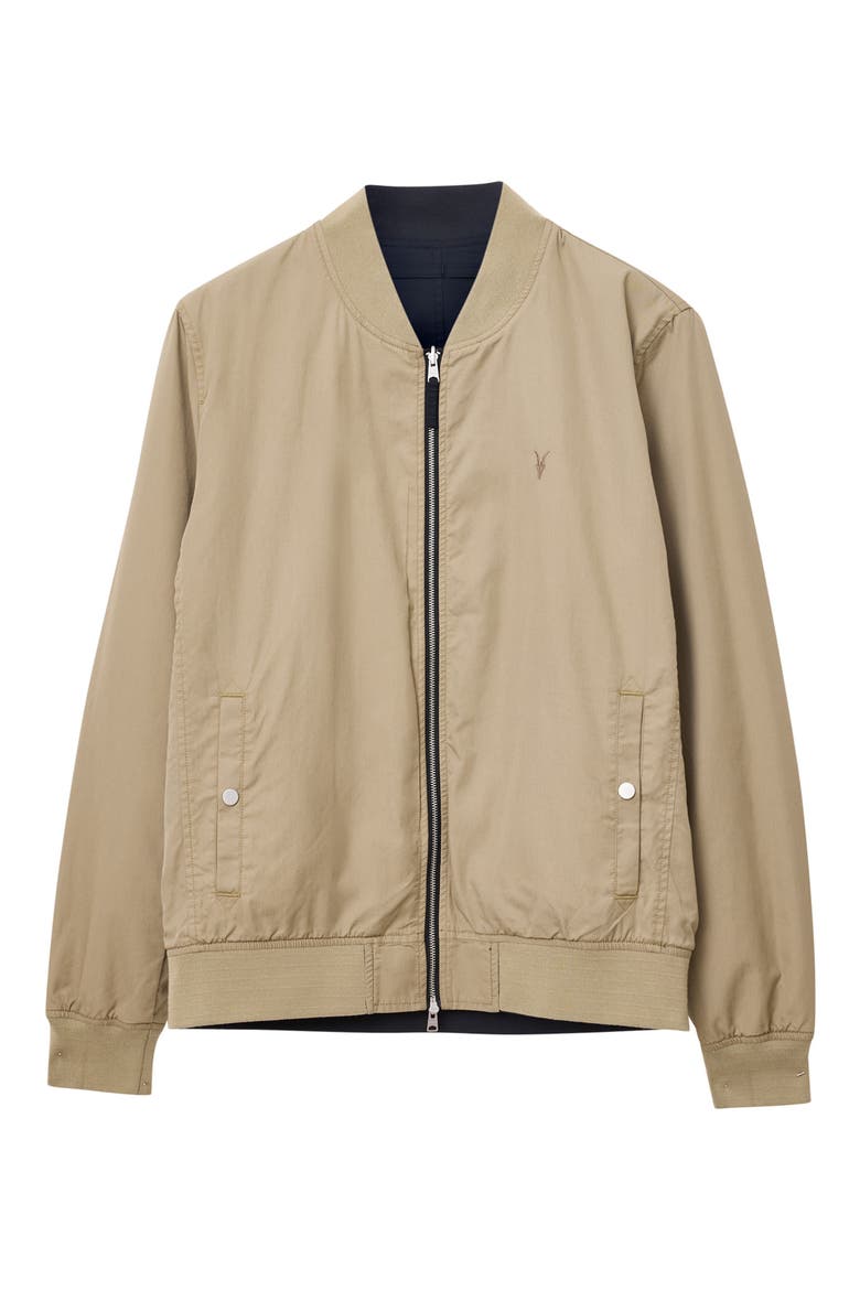 Bassett Reversible Bomber Jacket, Alternate, color, AZULA BLUE/ BROWN