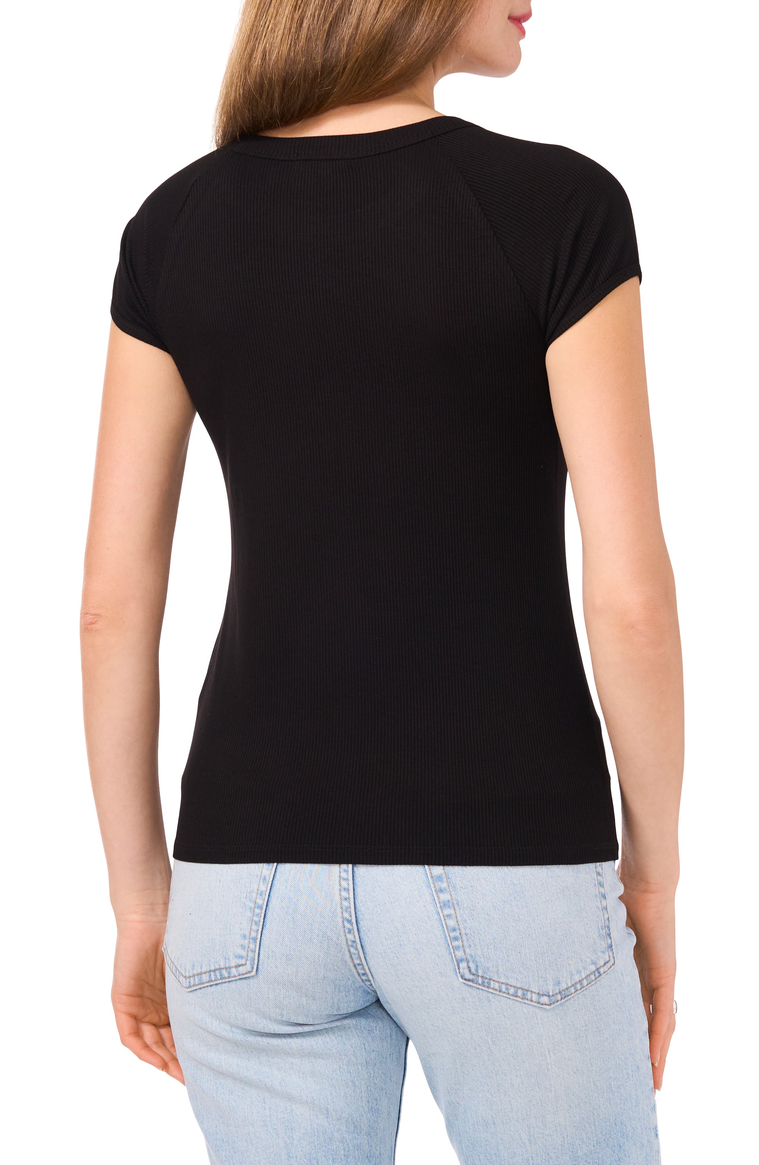 1.STATE Cap Sleeve Rib Jersey T-Shirt (Women) | Nordstromrack
