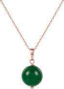 seree Greene Green Jade Pendant Necklace