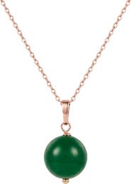 seree Greene Green Jade Pendant Necklace
