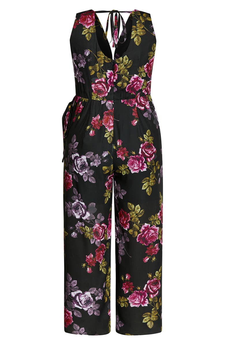 City Chic Floral Jumpsuit, Alternate, color,