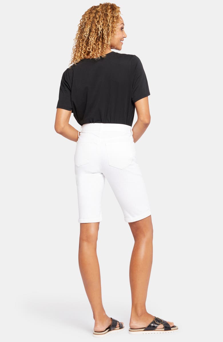 NYDJ Briella Roll Cuff Denim Bermuda Shorts, Alternate, color, Optic White