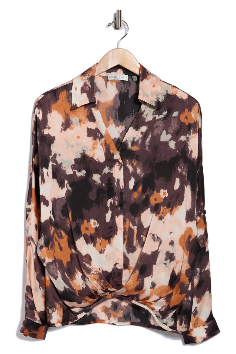 Ruched Front Top, Alternate, color, RUST